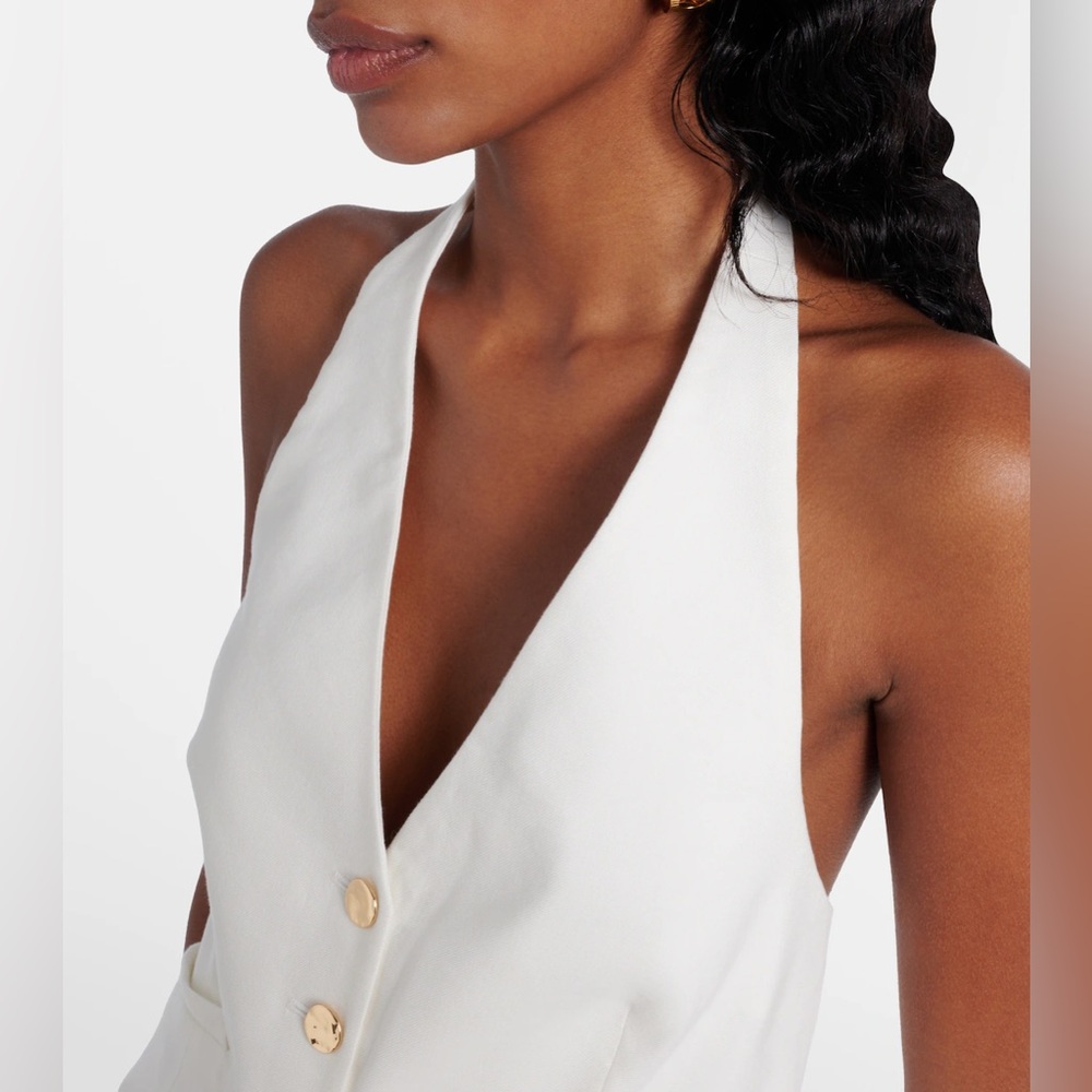Veronica Beard Arabella Halter Vest Dove NWT - Picture 3 of 11